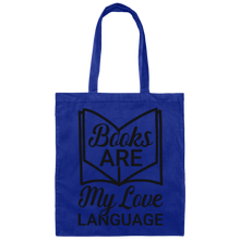 Load image into Gallery viewer, Canvas Tote Bag Books Love Language
