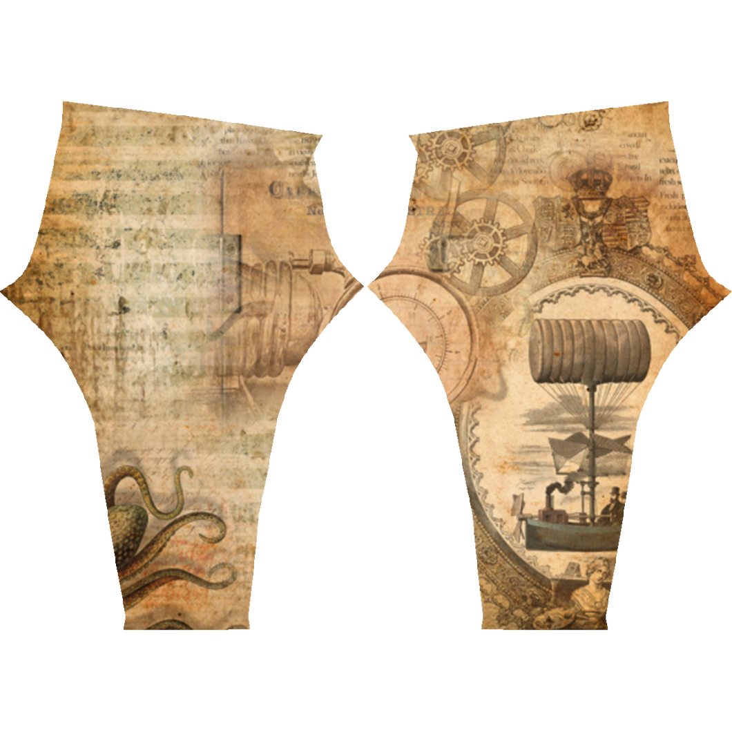 Steampunk ocean print leggings