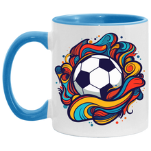 Load image into Gallery viewer, Mug. Soccer Ball / Football Mug!! 15 oz
