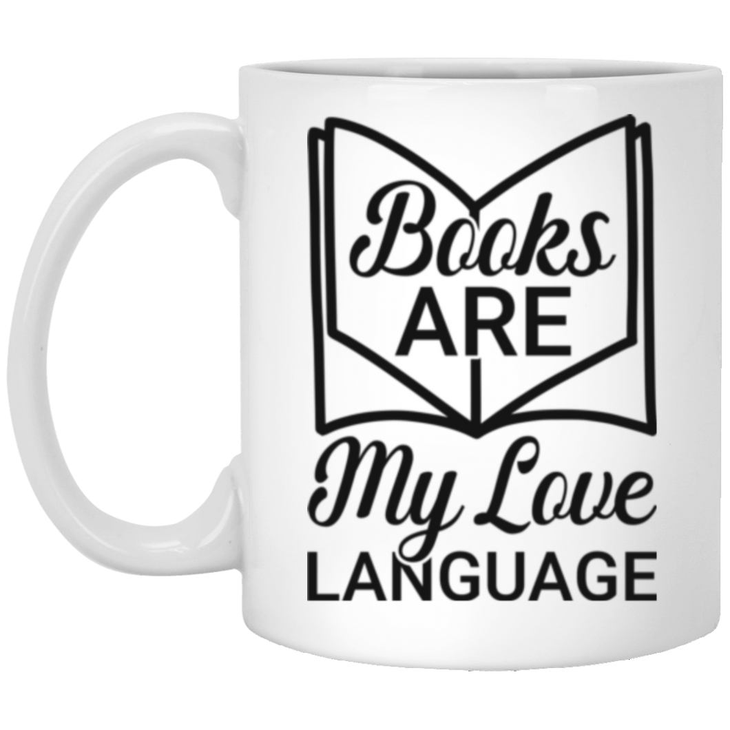 11oz White Mug Books Love Language