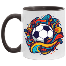 Load image into Gallery viewer, Mug. Soccer Ball / Football Mug!! 15 oz
