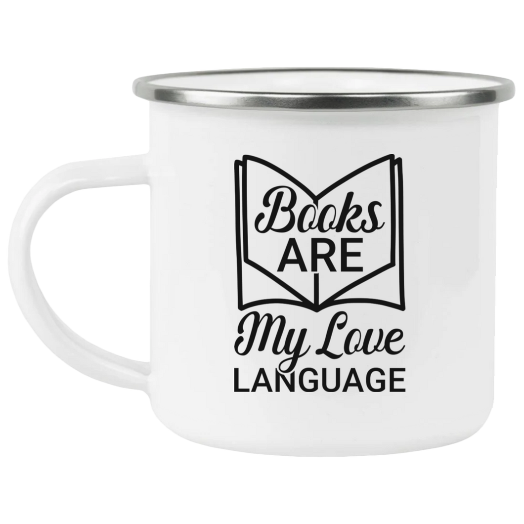 3 21271 Enamel Camping Mug Books Love Language