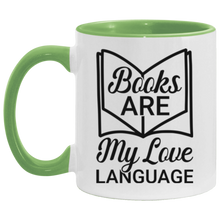 Load image into Gallery viewer, 11oz Accent Mug Books My Love Language
