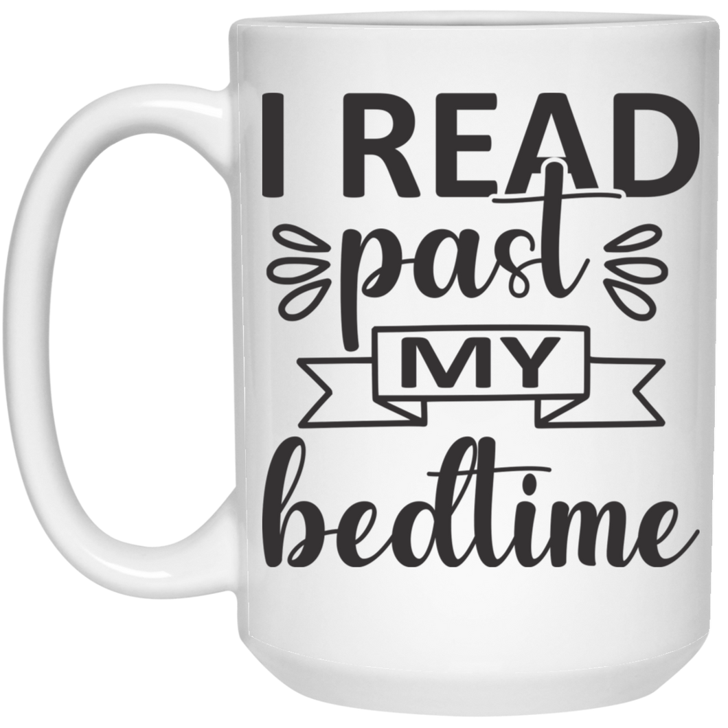 8 21504 15 oz. White Mug Read Past Bedtime