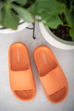 Load image into Gallery viewer, Orange Slide-On Sandals
