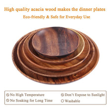 Load image into Gallery viewer, Solid Wood Round Plate

