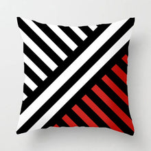 Load image into Gallery viewer, Red Striped Polyester Decorative Pillow Cover 45X45 Pillowcase Comfortable Pillow Case For Sofa Home Decor Pillow Covers 40548P
