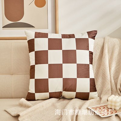Nordic Plaid Pillow Cover
