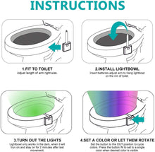 Load image into Gallery viewer, 8 Colors Waterproof Backlight For Toilet Bowl

