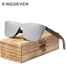 Load image into Gallery viewer, Polarized Walnut Wood Mirror Lens Sun Glasses
