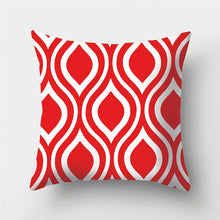Load image into Gallery viewer, Red Striped Polyester Decorative Pillow Cover 45X45 Pillowcase Comfortable Pillow Case For Sofa Home Decor Pillow Covers 40548P

