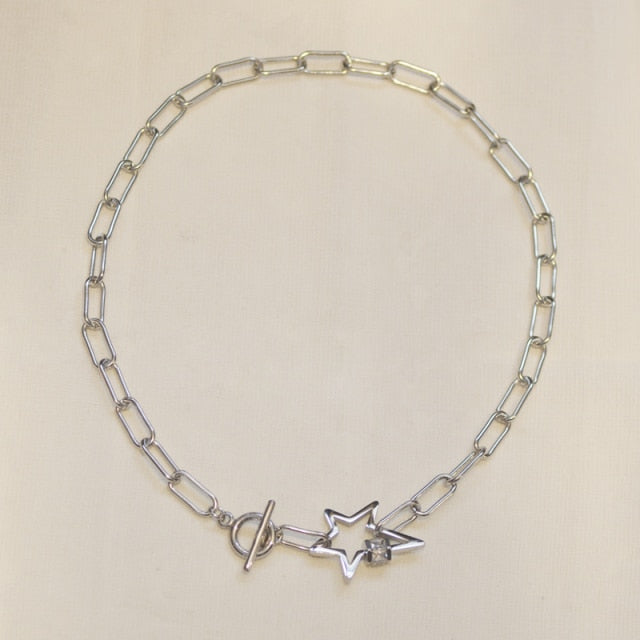 Wild&Free Stainless Steel Gold Toggle Star Necklace
