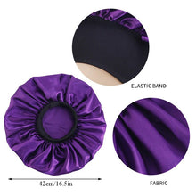Load image into Gallery viewer, Women Satin Round Cap Sleep Hat Hair Protection Care
