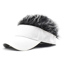 Load image into Gallery viewer, Novelty Baseball Cap Fake Hair Visor
