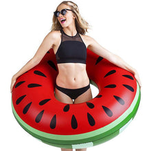 Load image into Gallery viewer, Rooxin 120cm Watermelon Pool Float Inflatable Circle Swimming Ring for Kids Adult Floating Seat Summer Beach Party Pool Toys

